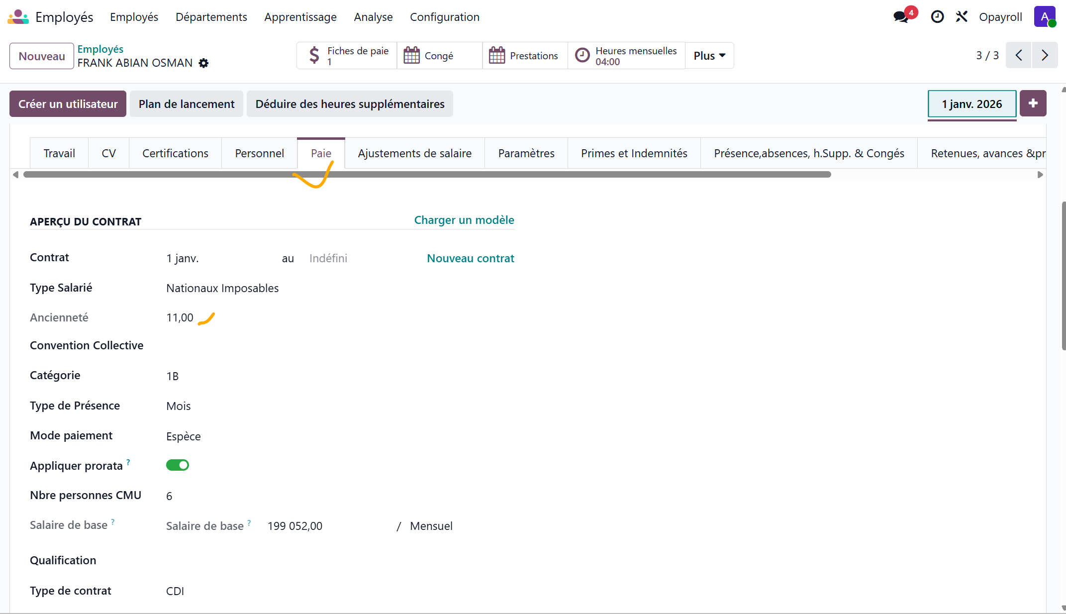 Synchronisation congés